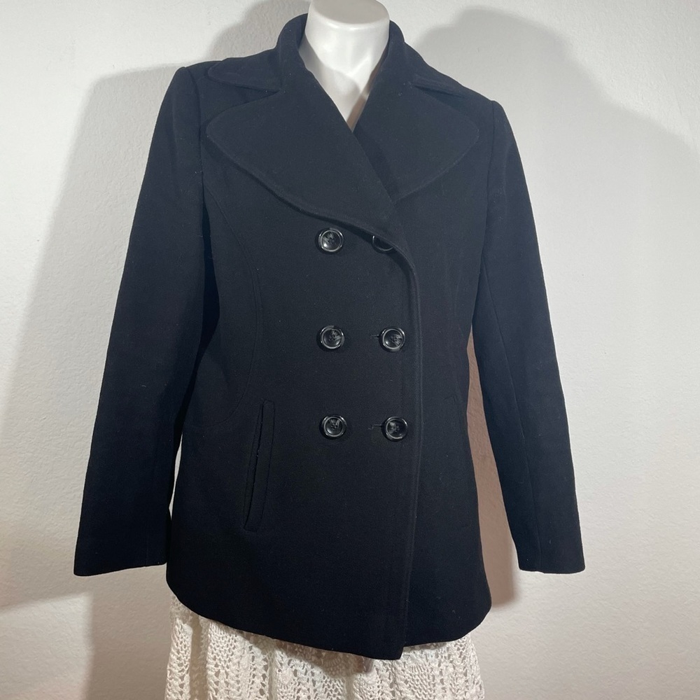 Vintage Black wool pea coat size 10 from Preston & York s